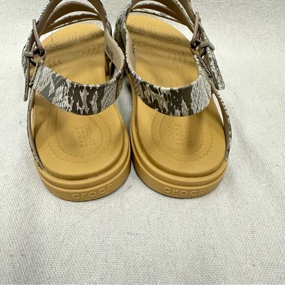 Crocs Tulum snakeskin print sandals women's size 10 Rubber/Jelly - Picture 10 of 13